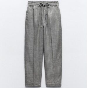 Zara Barrel Leg Drawstring Pants